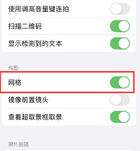 当涂苹果手机维修网点分享iPhone如何开启九宫格构图功能 