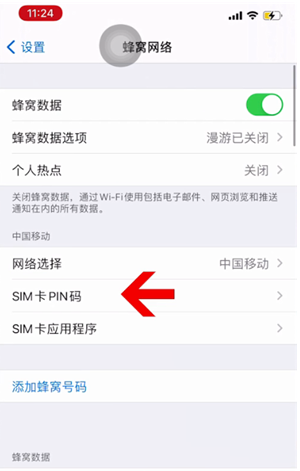 当涂苹果14维修网分享如何给iPhone14的SIM卡设置密码 